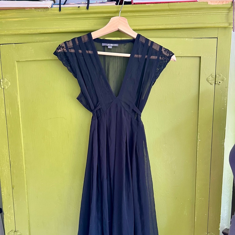 Elegant Black Sheer Dress